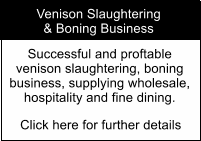 Venison Processing Facility